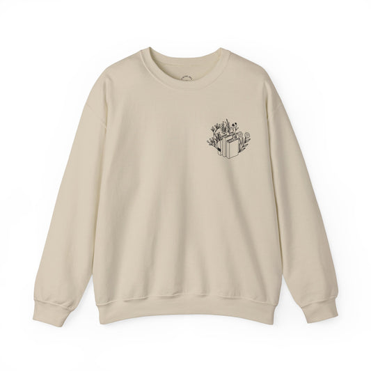Floral Book Lover Crewneck Sweatshirt